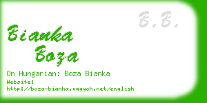 bianka boza business card